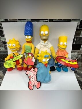 The Simpsons Family Plush Toy Set TM of Burger King Corporation 1990’s